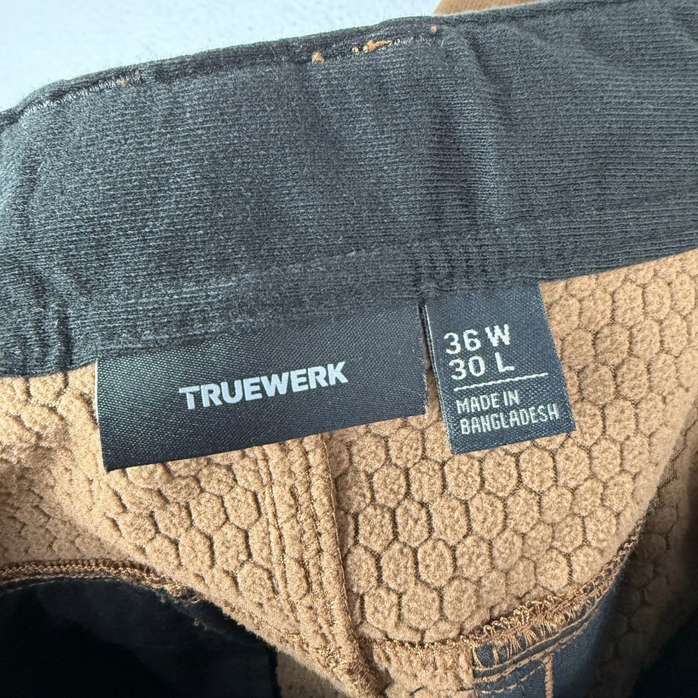 NEW Truewerk T3 Werkpant Mens 36x30 Brown Fleece Lined Technical Work Pants - Picture 3 of 13